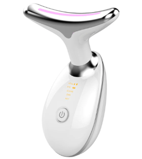 Face and Neck Massage Device, Microcirculation Features, Enhances Skin Firmness, Led Photon Therapy