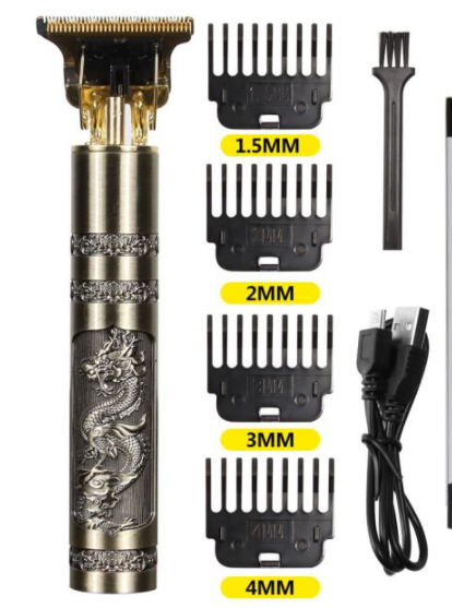 Professional Cordless Clippers 0mm Electric Hair Trimmer Beard Hair Cutting Machine Barber Rechargeable
