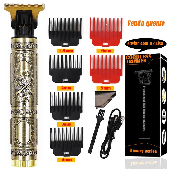 Professional Cordless Clippers 0mm Electric Hair Trimmer Beard Hair Cutting Machine Barber Rechargeable