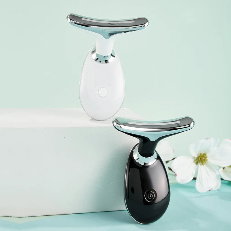 Face and Neck Massage Device, Microcirculation Features, Enhances Skin Firmness, Led Photon Therapy