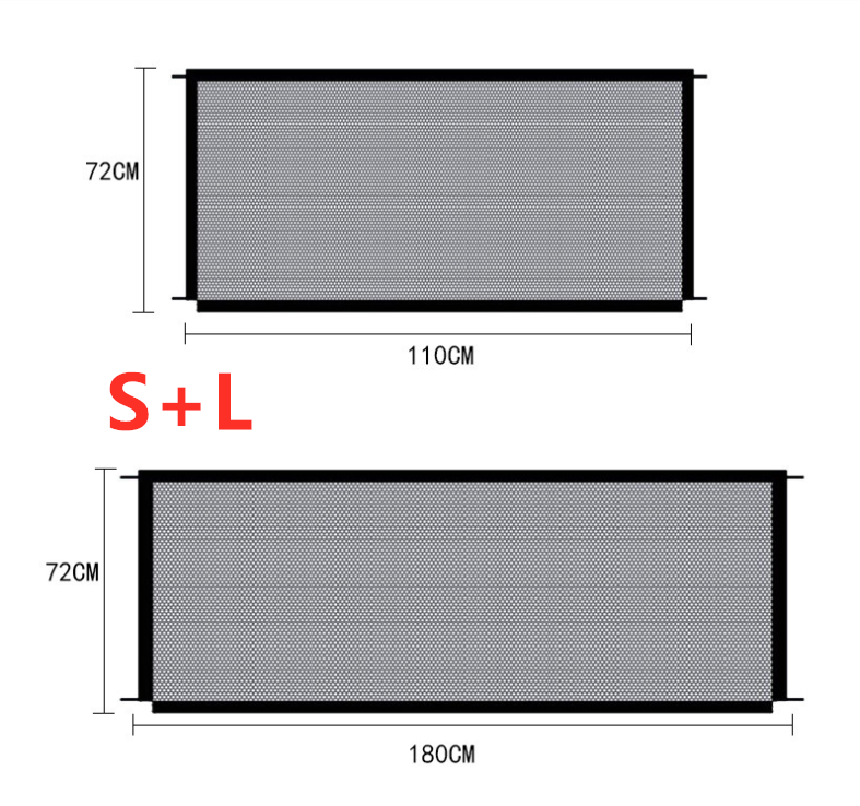 Black Foldable Protection Pet and Kids Safety Gate, Foldable Gate, Pet Gate