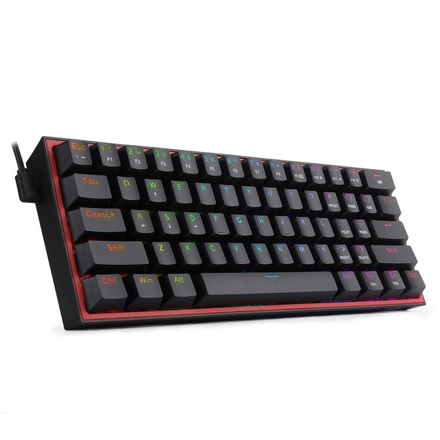 Redragon Fizz 617 Mini Mechanical Gaming Keyboard,60% Wired, 61 Key Hot-swap