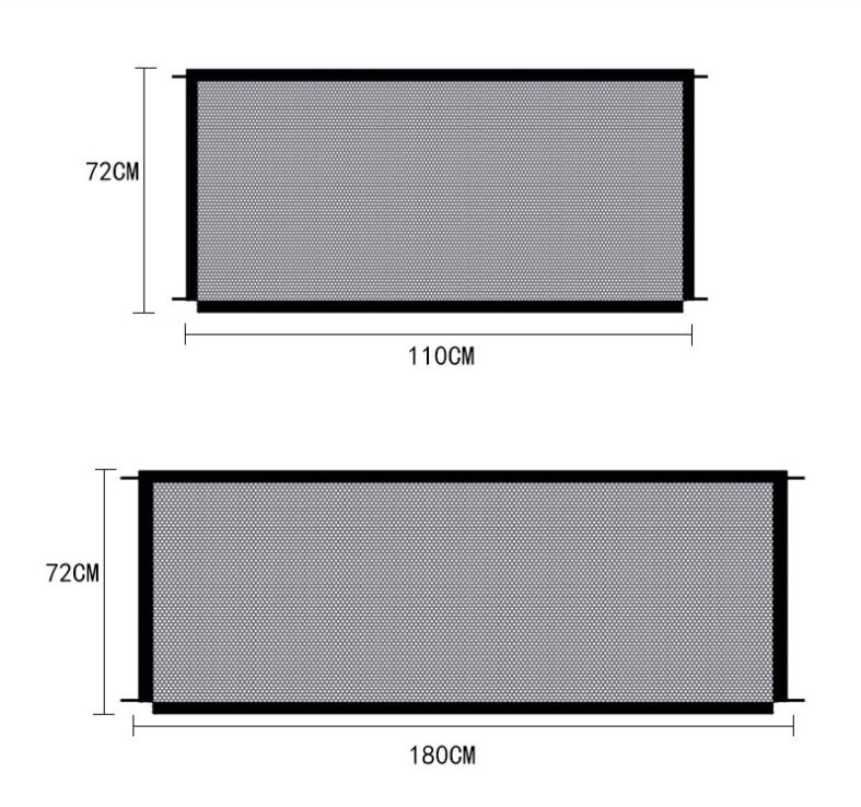 Black Foldable Protection Pet and Kids Safety Gate, Foldable Gate, Pet Gate