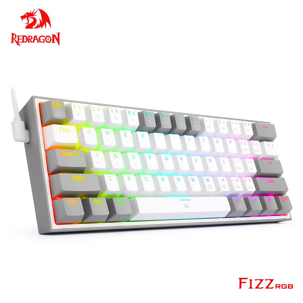 Redragon Fizz 617 Mini Mechanical Gaming Keyboard,60% Wired, 61 Key Hot-swap