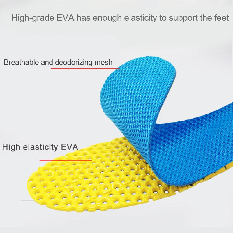 Shoe Insoles Memory Foam Innovated by Sport Lovers for Women and Men Honey Comb Mesh Breathable