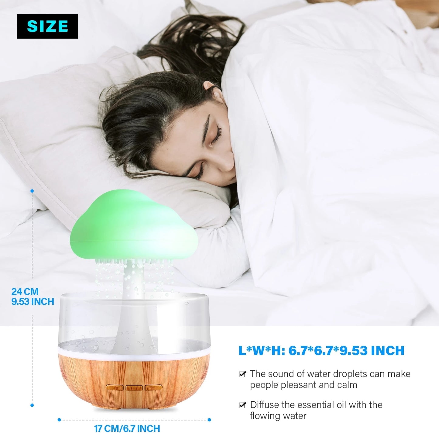 Rain Cloud Water Sound Humidifier Diffuser