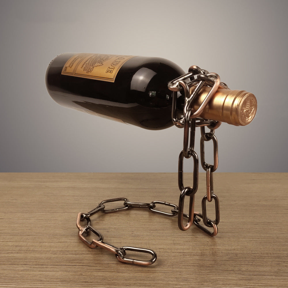 Novelty Wine Bottle Holder Gold Silver and Antique Gold