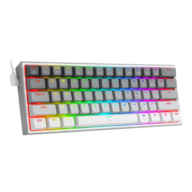 Redragon Fizz 617 Mini Mechanical Gaming Keyboard,60% Wired, 61 Key Hot-swap