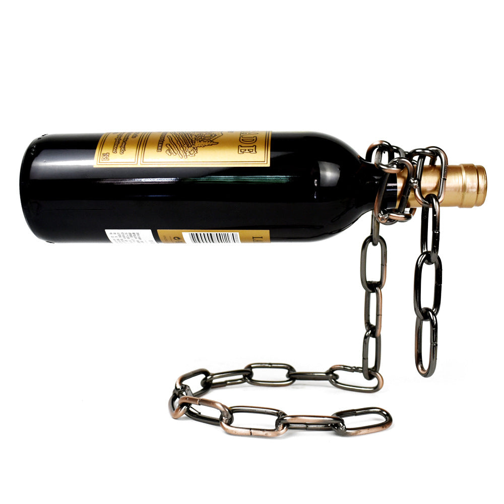 Novelty Wine Bottle Holder Gold Silver and Antique Gold